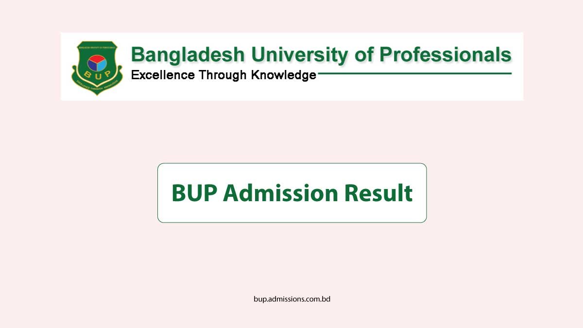 BUP Admission Result Feature Image